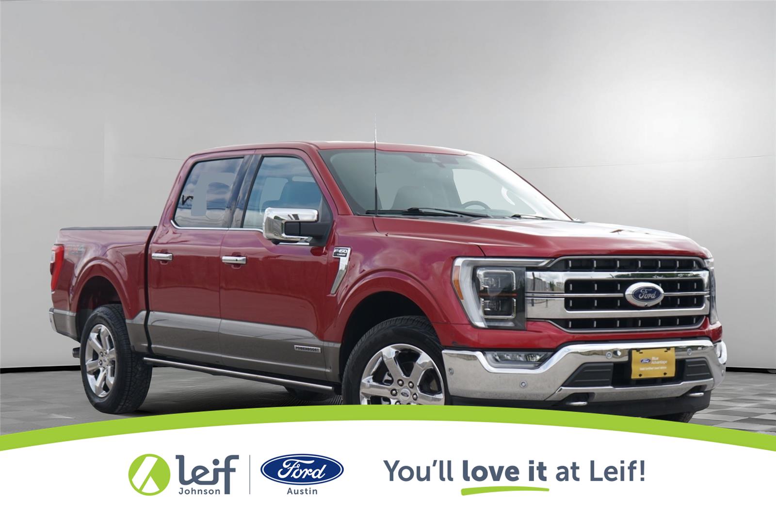 Rapid Red Metallic Tinted Clearcoat/Stone Gray 2022 Ford F-150 Lariat SuperCrew 4WD Pickup Truck Four-Wheel Drive Automatic