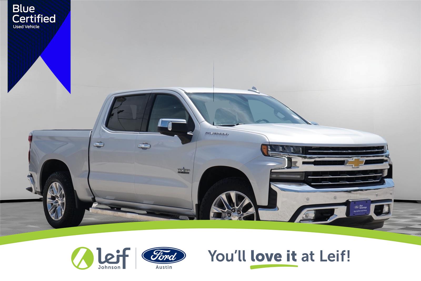 Silver Ice Metallic 2021 Chevrolet Silverado 1500 Pickup Truck 4X2 8-Speed Automatic