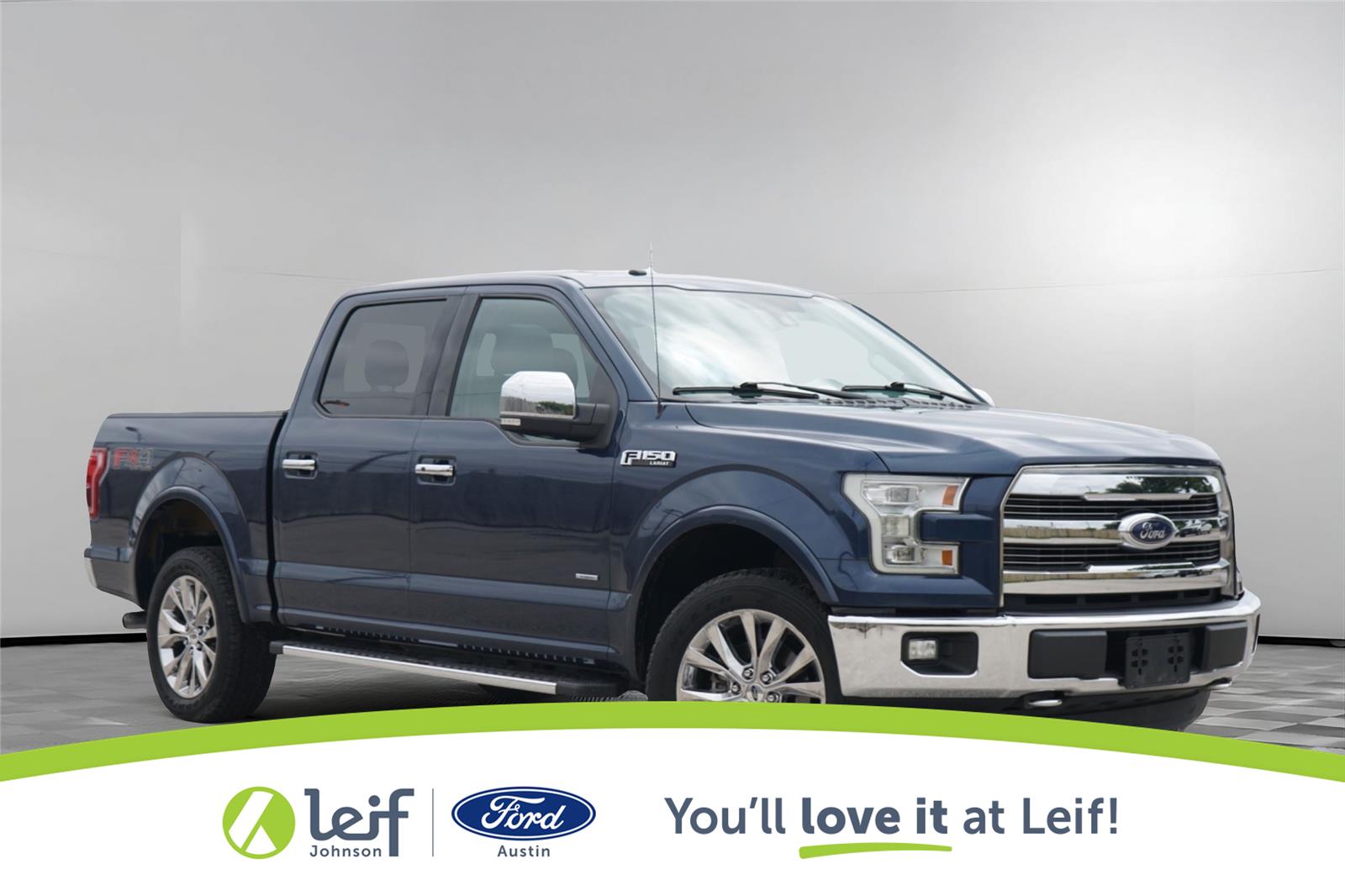 Blue Jeans Metallic 2016 Ford F-150 Lariat SuperCrew 4WD Pickup Truck Four-Wheel Drive 6-Speed Automatic