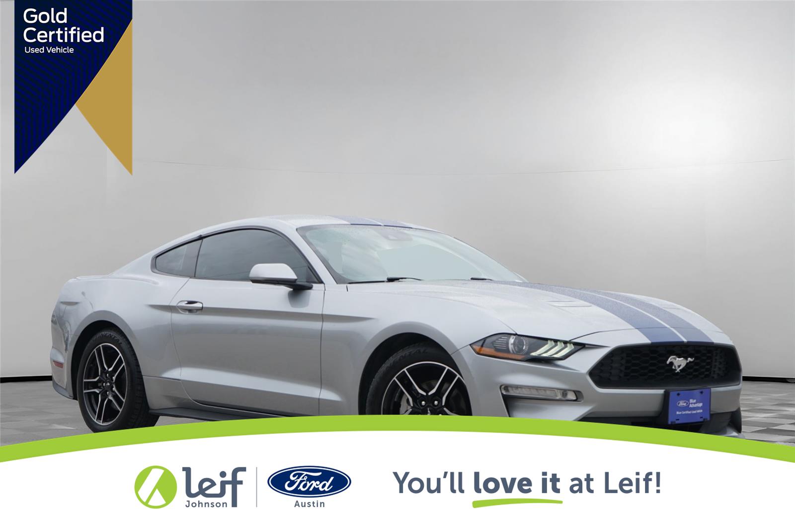 Iconic Silver 2021 Ford Mustang EcoBoost Premium Coupe RWD Coupe Rear-Wheel Drive Automatic