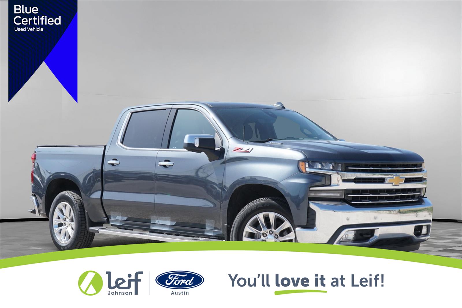 Shadow Gray Metallic 2020 Chevrolet Silverado 1500 Pickup Truck Four-Wheel Drive Automatic