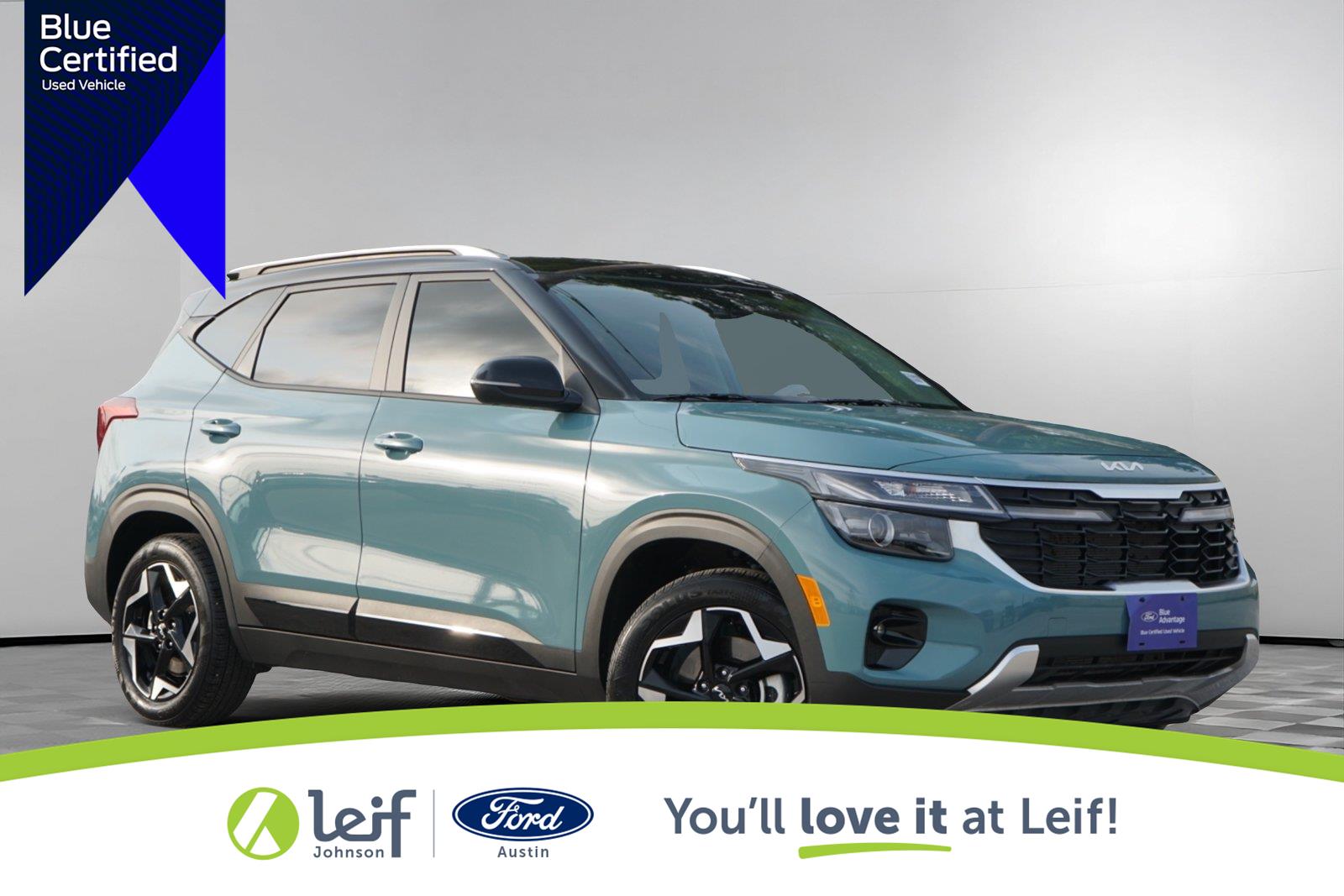 Pluton Blue/Fusion Black Roof 2025 Kia Seltos SUV / Crossover All-Wheel Drive Continuously Variable Transmission