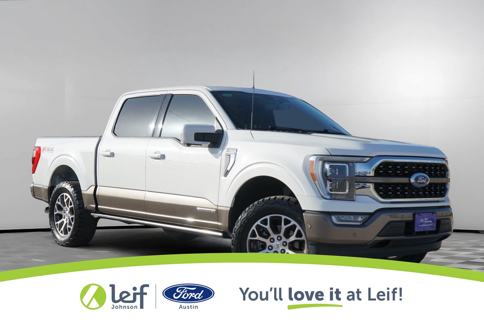 Star White Metallic Tri-Coat/Stone Gray 2023 Ford F-150 Pickup Truck Four-Wheel Drive Automatic
