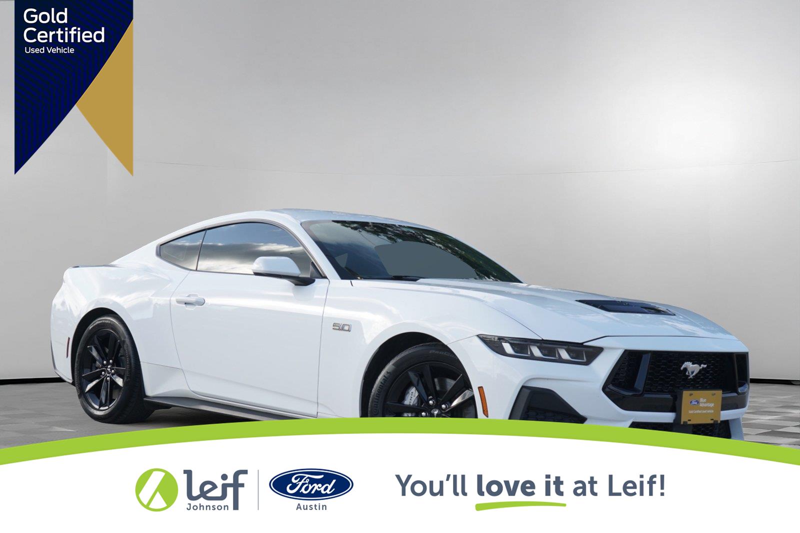 Oxford White 2024 Ford Mustang Coupe Rear-Wheel Drive 6-Speed Manual
