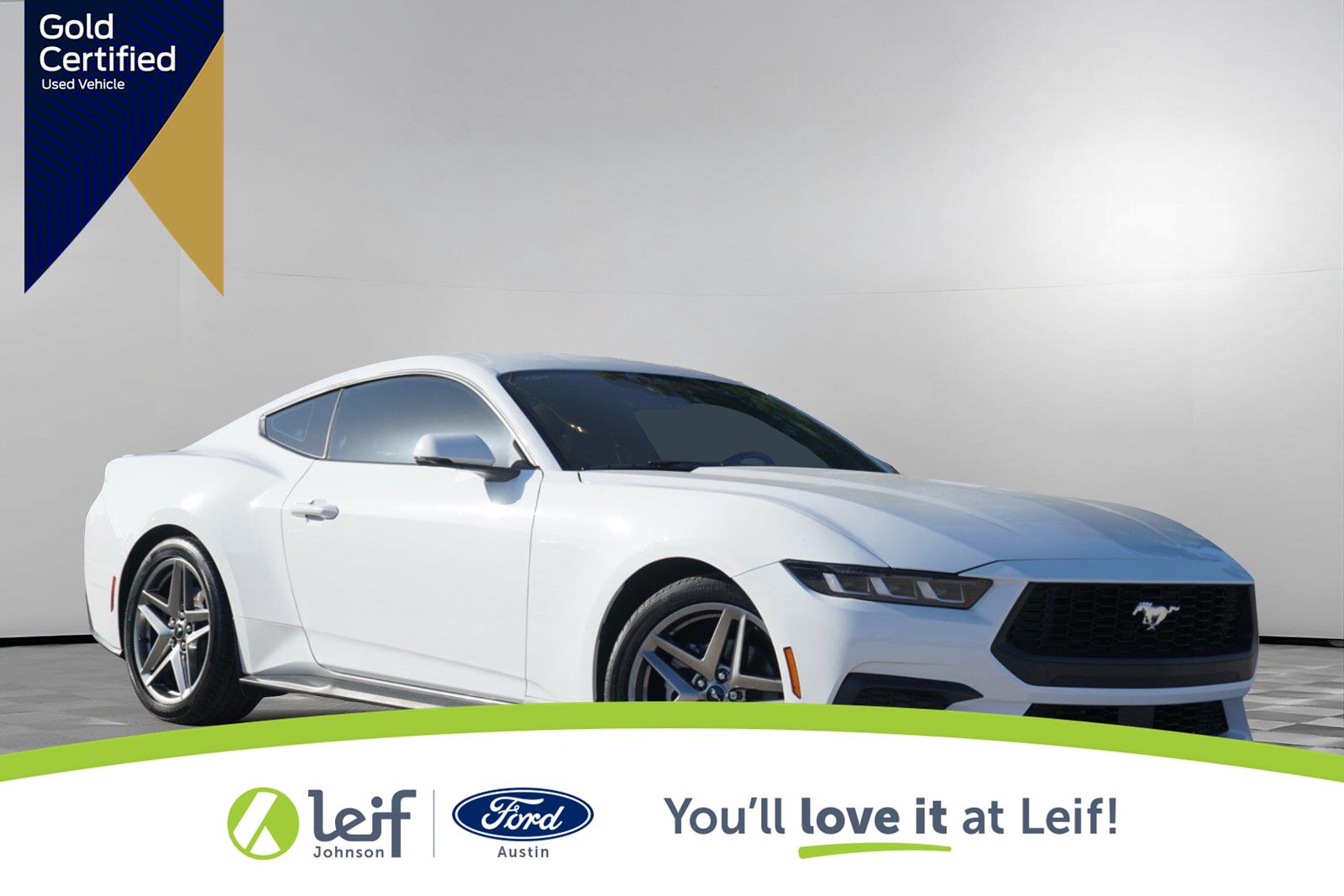 Oxford White 2025 Ford Mustang Coupe Rear-Wheel Drive Automatic