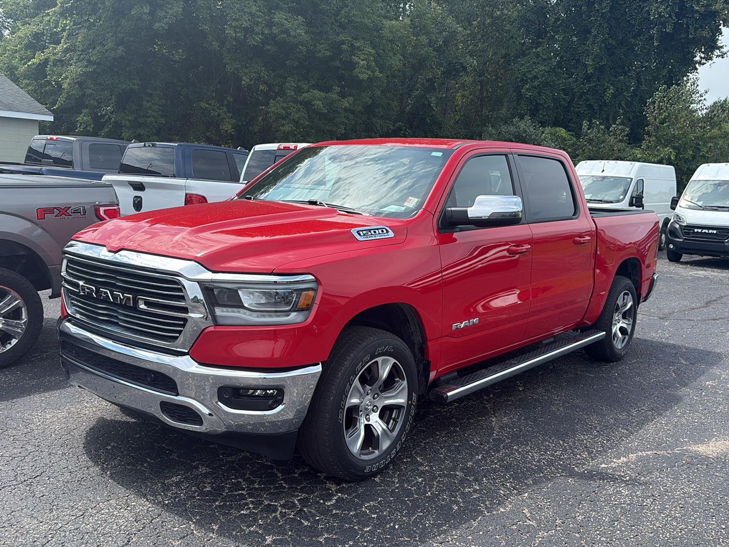 Flame Red Clearcoat 2024 RAM 1500 Pickup Truck Four-Wheel Drive 8-Speed Automatic