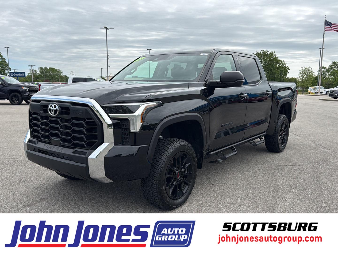 Midnight Black Metallic 2024 Toyota Tundra SR5 CrewMax Cab 4WD Pickup Truck Four-Wheel Drive Automatic