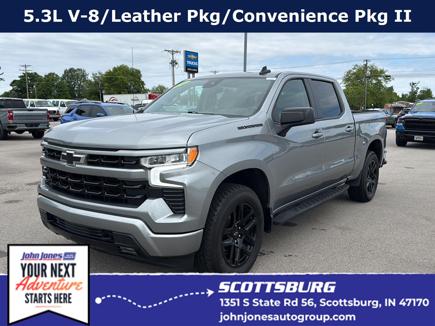 Sterling Gray Metallic 2024 Chevrolet Silverado 1500 Pickup Truck Four-Wheel Drive Automatic
