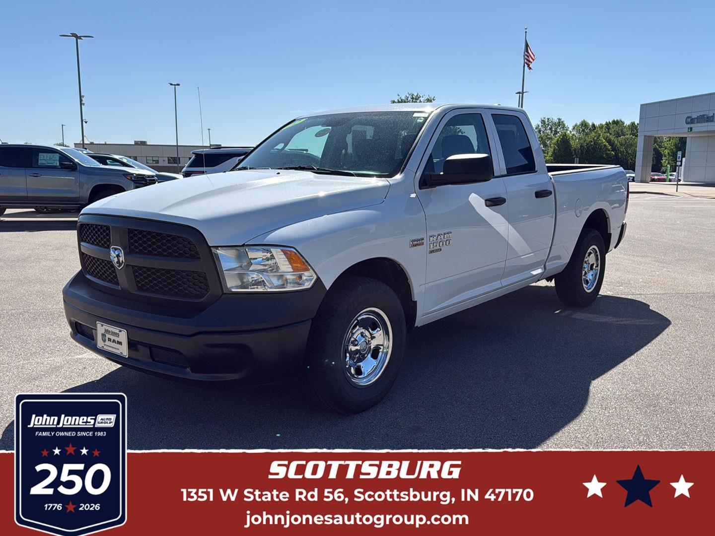 Bright White Clearcoat 2022 RAM 1500 Classic Tradesman Quad Cab 4WD Pickup Truck Four-Wheel Drive 8-Speed Automatic