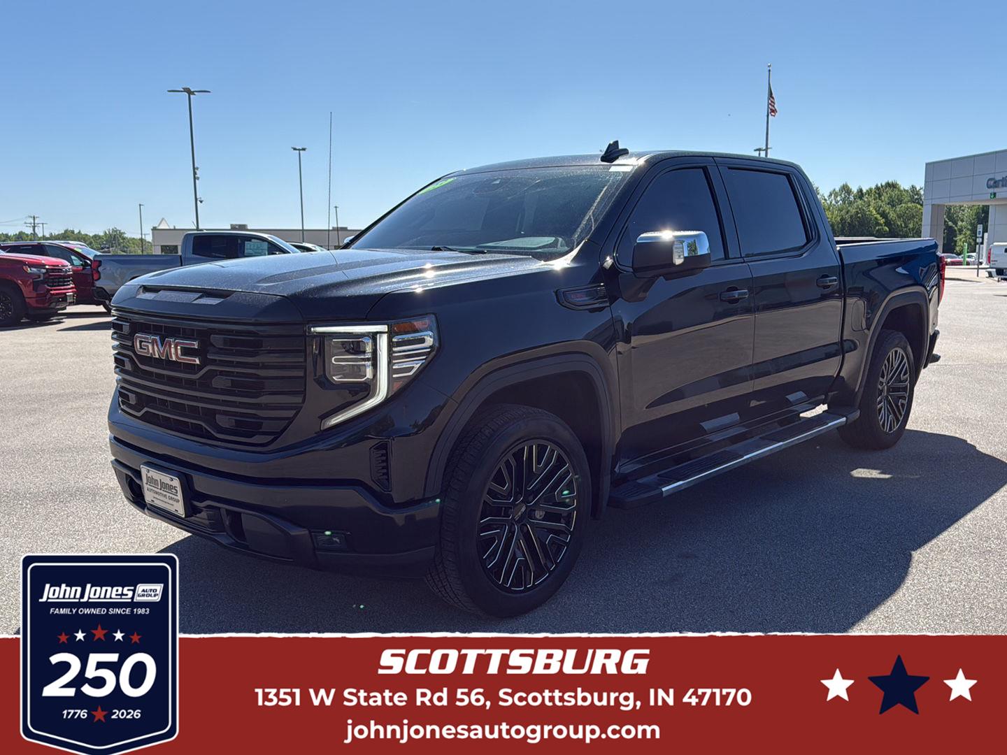 Onyx Black 2023 GMC Sierra 1500 SLT Crew Cab 4WD Pickup Truck Four-Wheel Drive Automatic