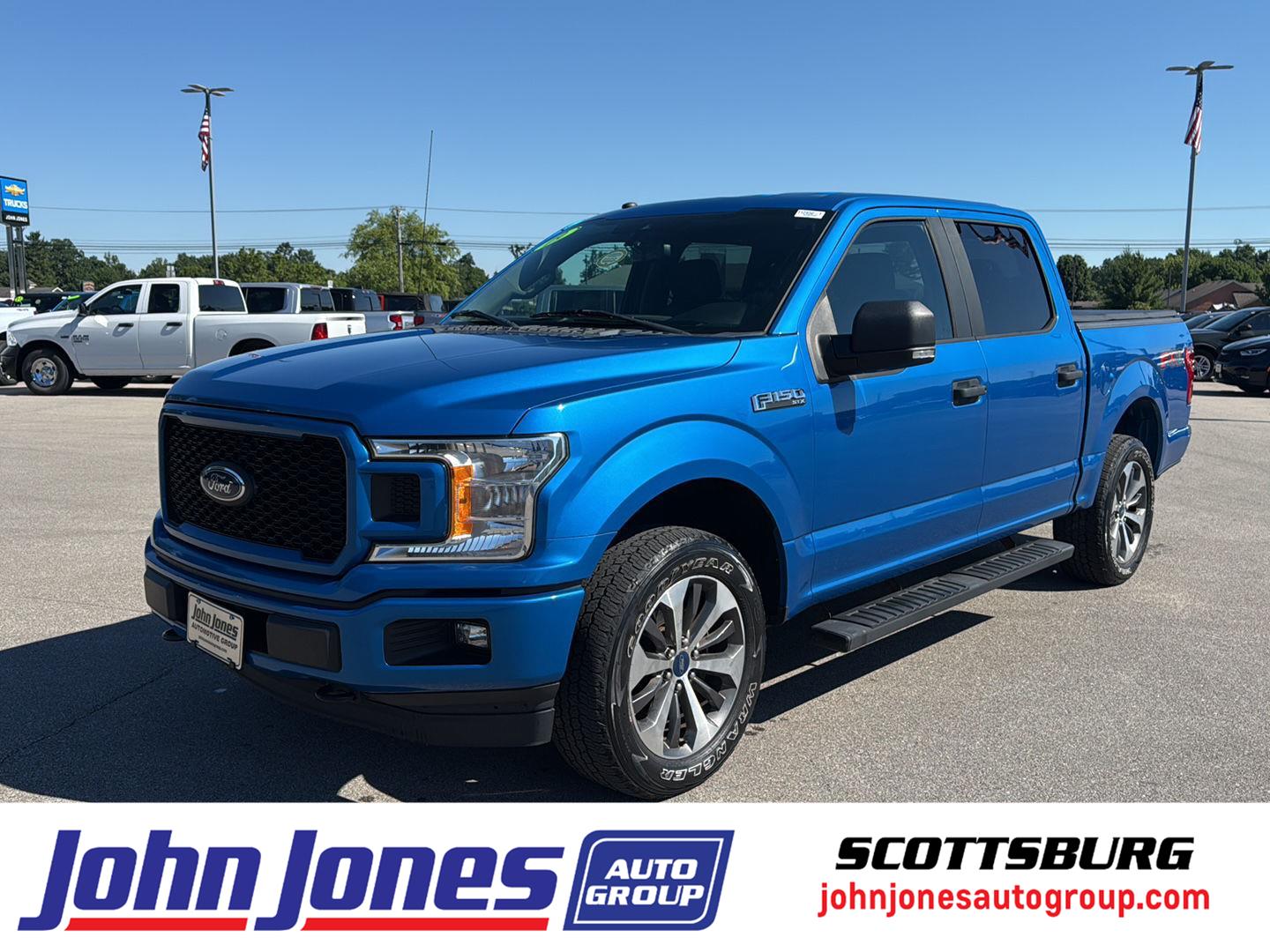 Velocity Blue 2019 Ford F-150 XL SuperCrew 4WD Pickup Truck Four-Wheel Drive Automatic