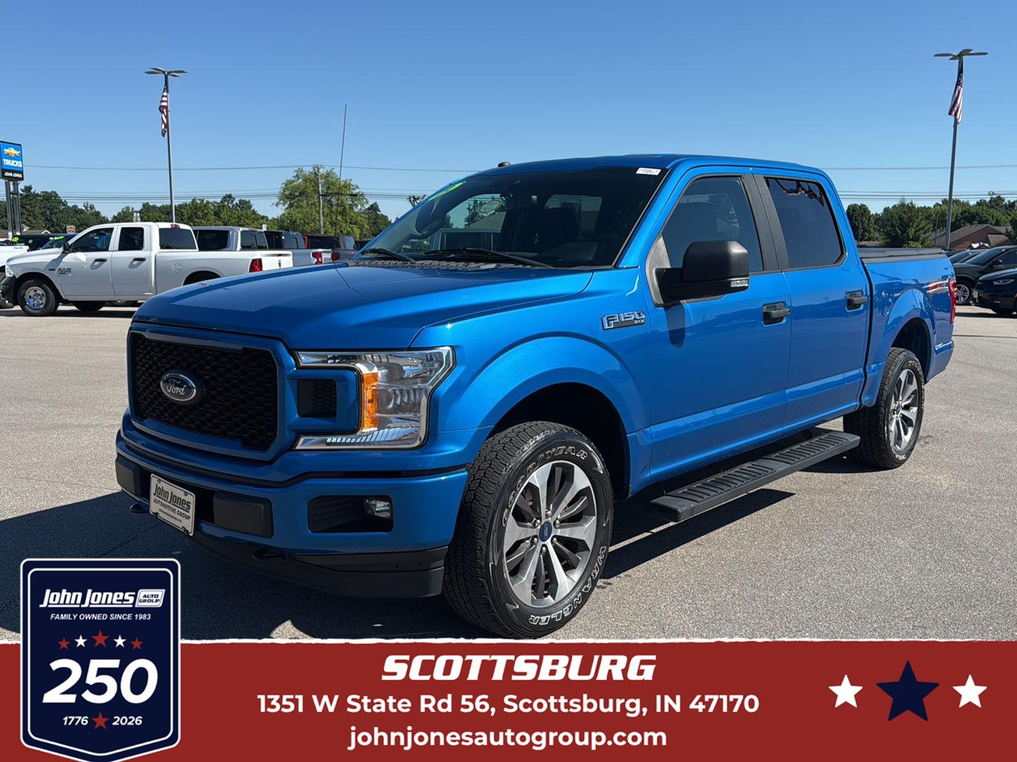 Velocity Blue 2019 Ford F-150 XL SuperCrew 4WD Pickup Truck Four-Wheel Drive Automatic