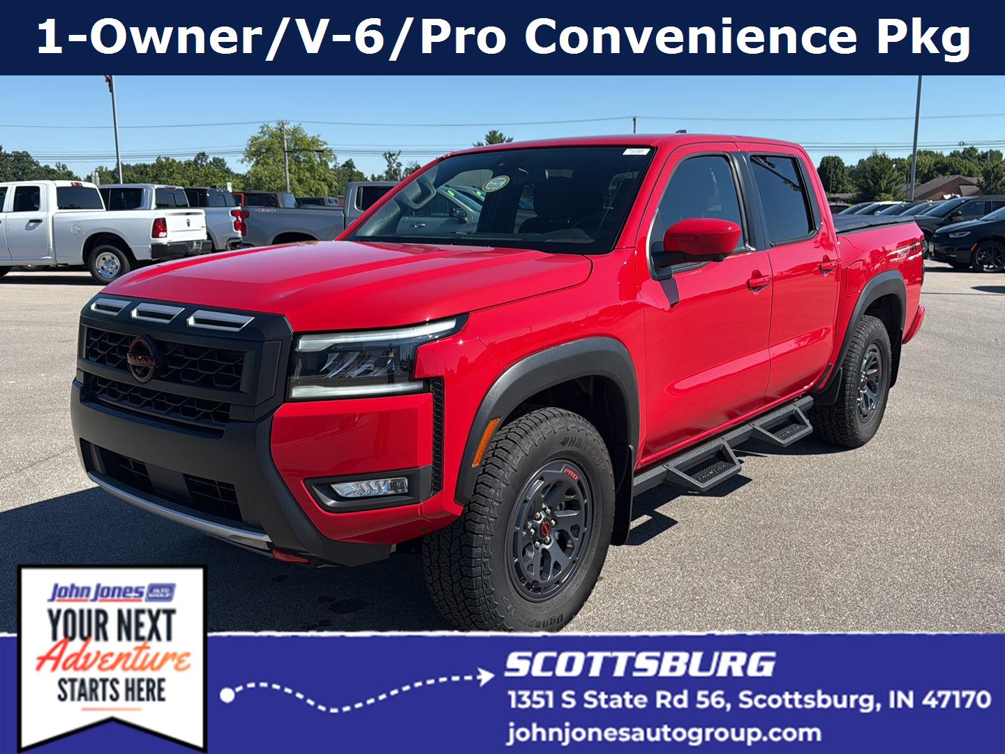 Red Alert 2026 Nissan Frontier Pickup Truck Four-Wheel Drive Automatic