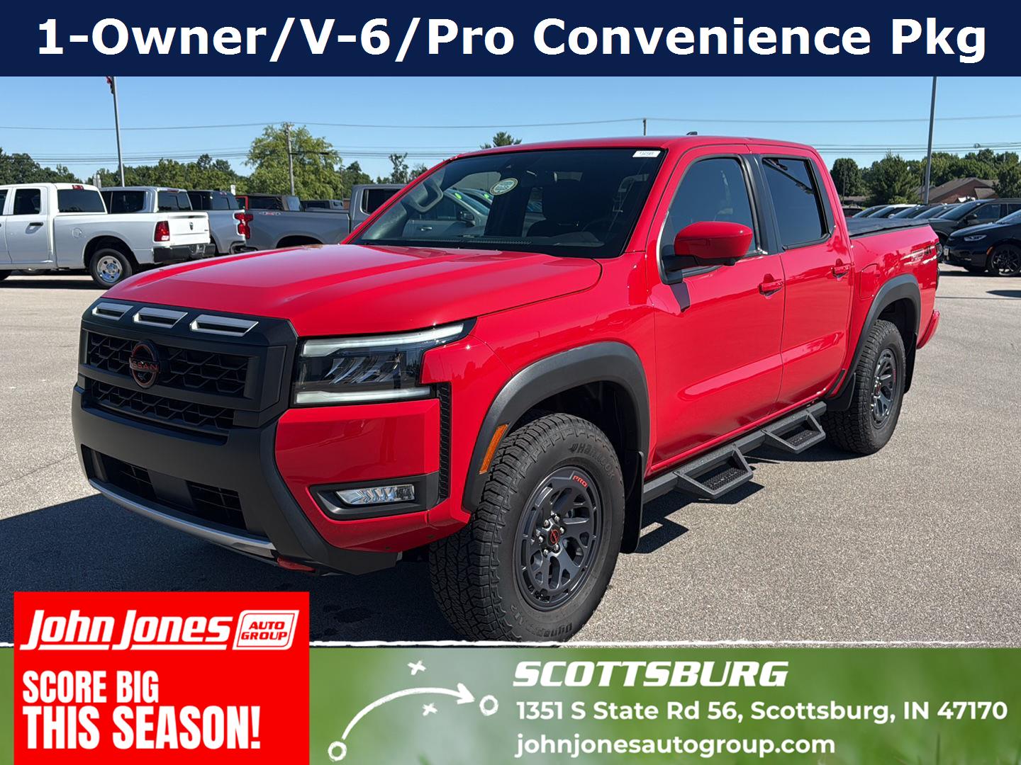 Red Alert 2026 Nissan Frontier Pickup Truck Four-Wheel Drive Automatic