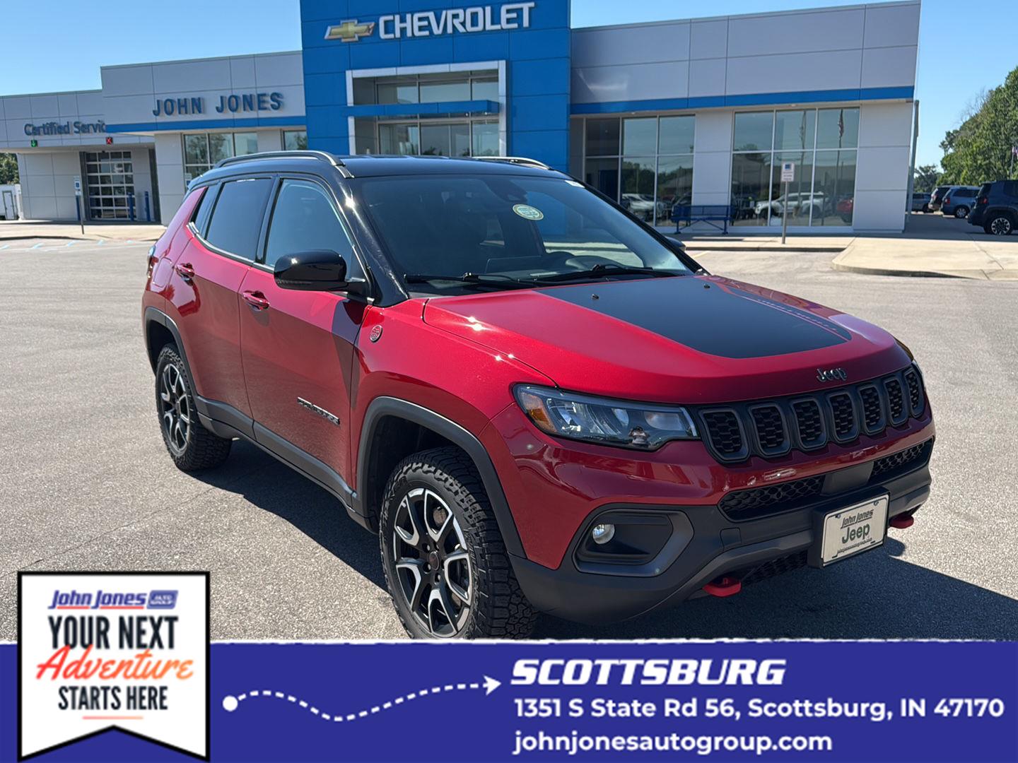 Red Hot Pearlcoat 2025 Jeep Compass SUV / Crossover Four-Wheel Drive 8-Speed Automatic
