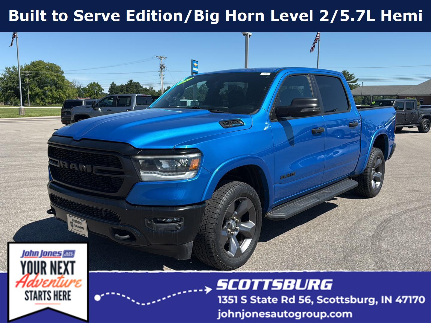 Hydro Blue Pearlcoat 2023 RAM 1500 Pickup Truck Four-Wheel Drive 8-Speed Automatic