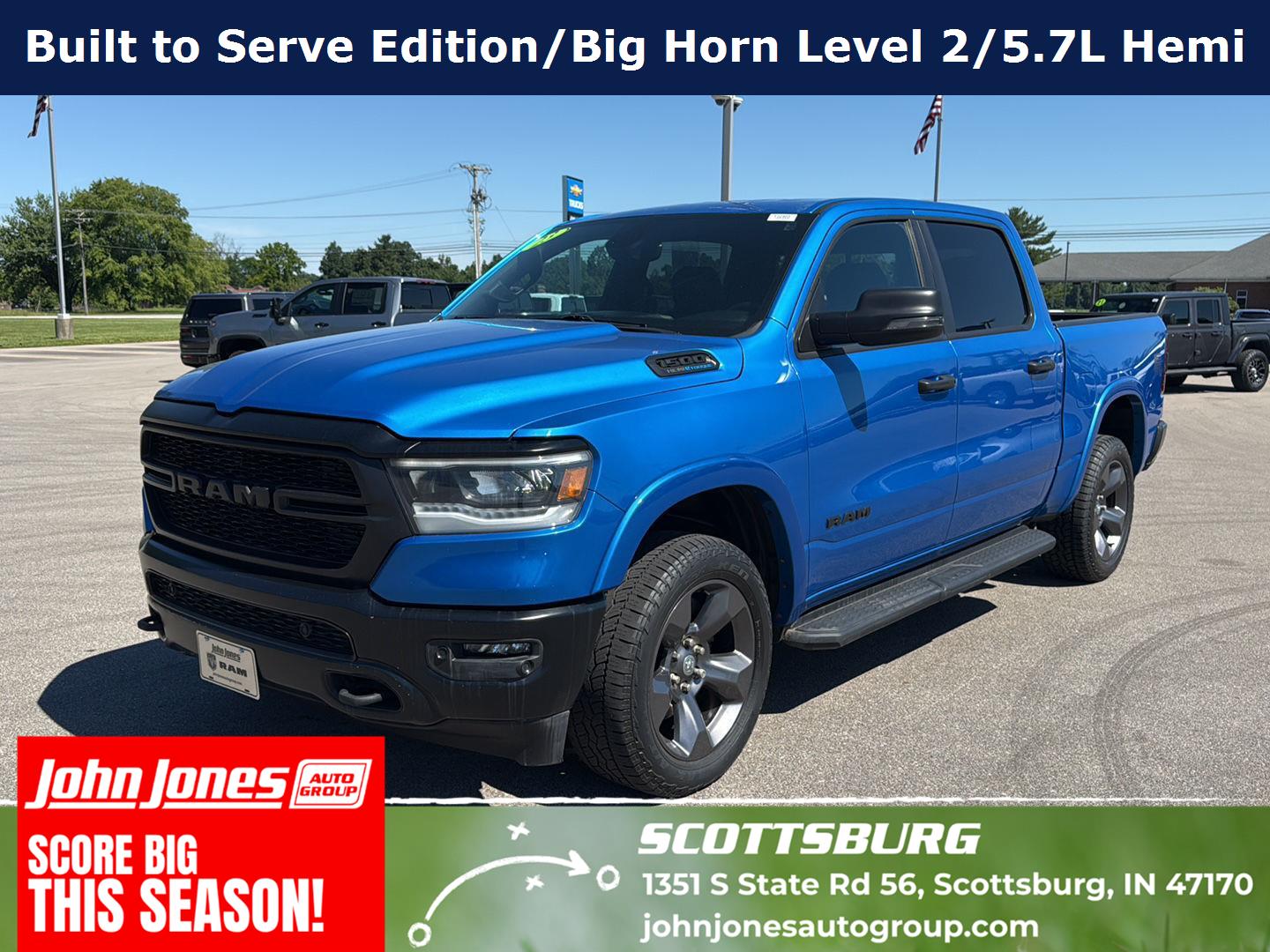 Hydro Blue Pearlcoat 2023 RAM 1500 Pickup Truck Four-Wheel Drive 8-Speed Automatic