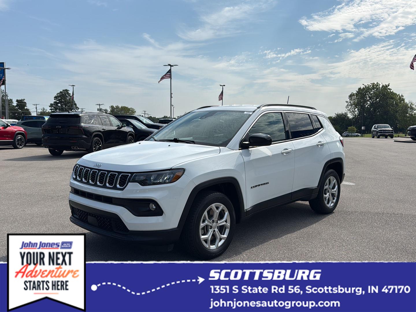 Bright White Clearcoat 2024 Jeep Compass SUV / Crossover Four-Wheel Drive 8-Speed Automatic