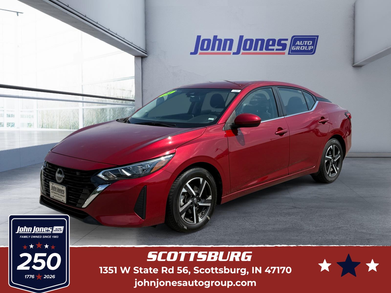 Red (Scarlet Ember Tintcoat) 2024 Nissan Sentra SV FWD Sedan Front-Wheel Drive Continuously Variable Transmission