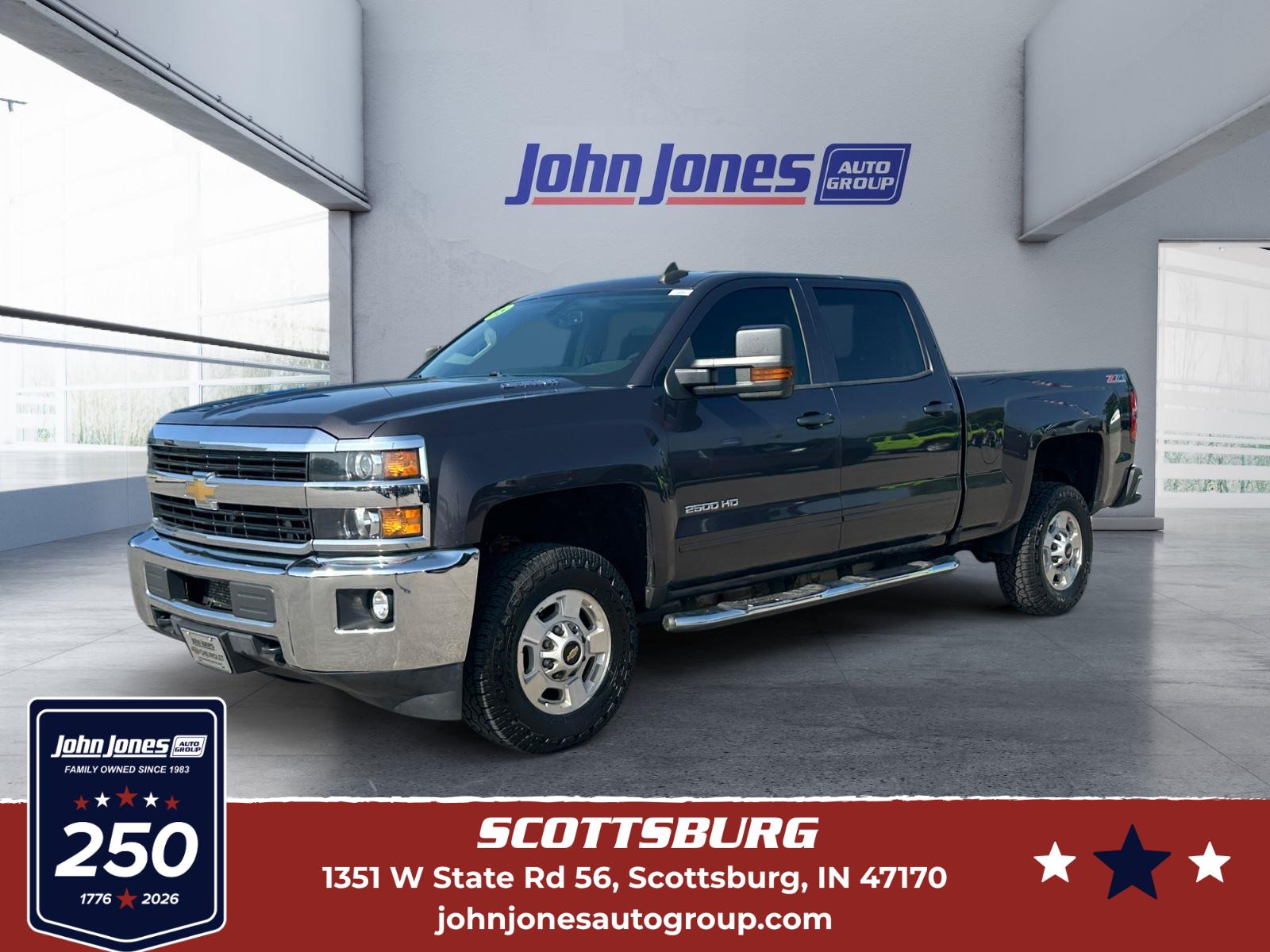 Gray (Tungsten Metallic) 2016 Chevrolet Silverado 2500HD Pickup Truck Four-Wheel Drive 6-Speed Automatic