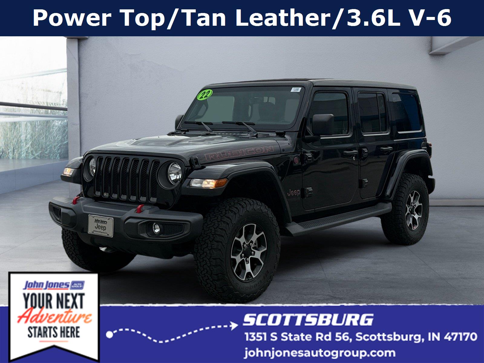 Black Clearcoat 2022 Jeep Wrangler SUV / Crossover Four-Wheel Drive 8-Speed Automatic