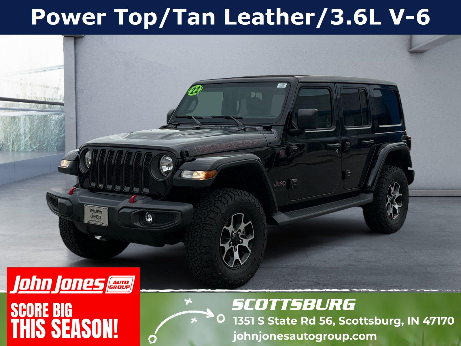 Black Clearcoat 2022 Jeep Wrangler SUV / Crossover Four-Wheel Drive 8-Speed Automatic