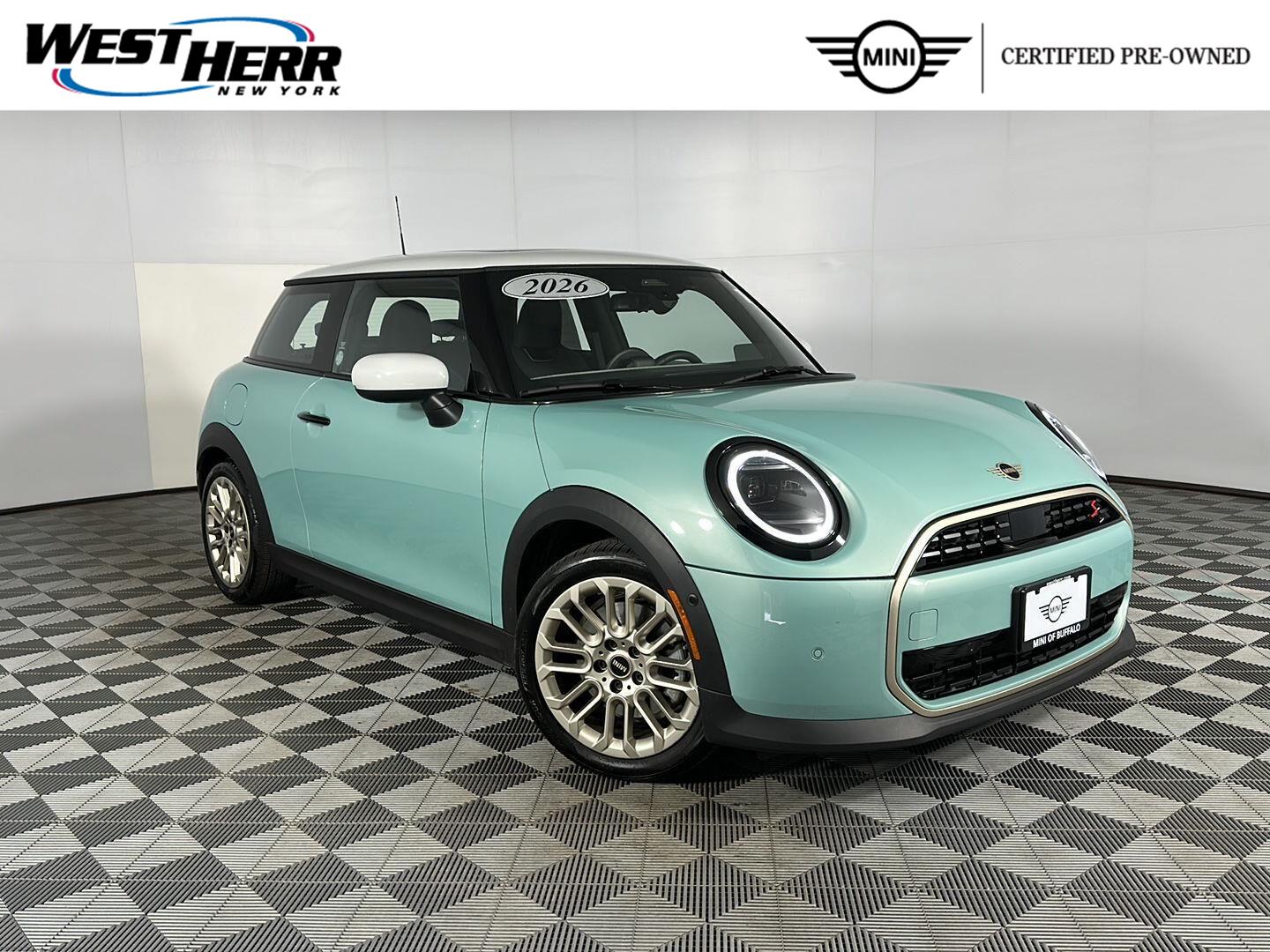 Ocean Wave Green Metallic 2026 MINI Cooper Hatchback Front-Wheel Drive 7-Speed Dual Clutch