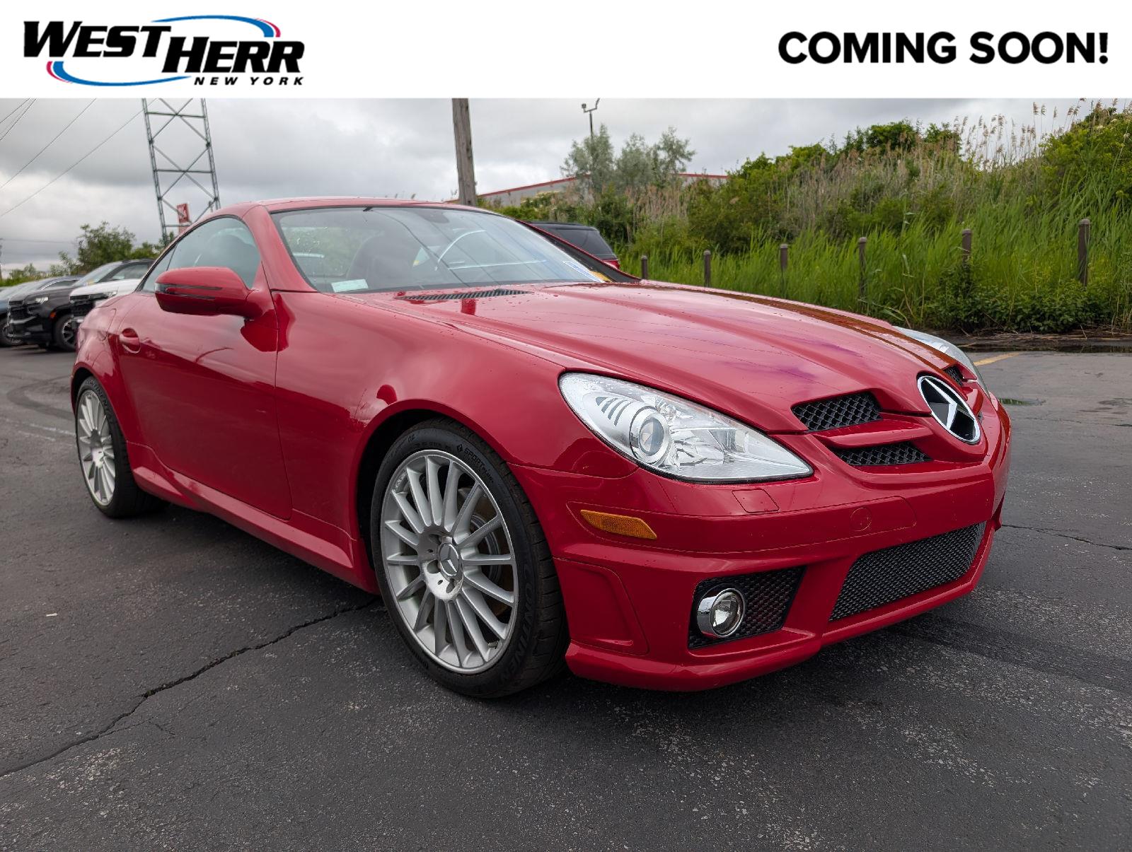 Mars Red 2009 Mercedes-Benz SLK Convertible Rear-Wheel Drive 6-Speed Manual Overdrive