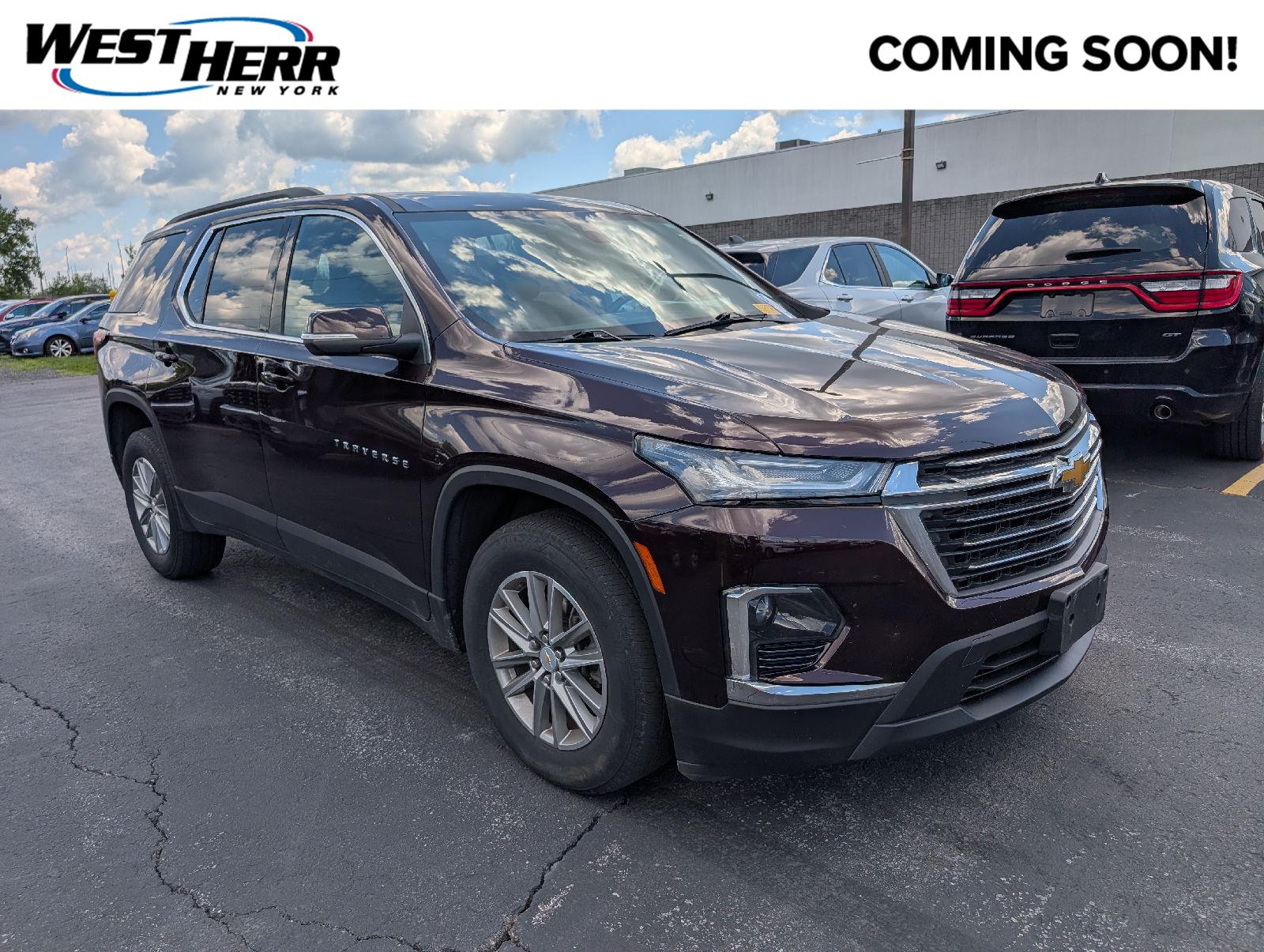 Black Cherry Metallic 2023 Chevrolet Traverse SUV / Crossover Four-Wheel Drive 9-Speed Automatic