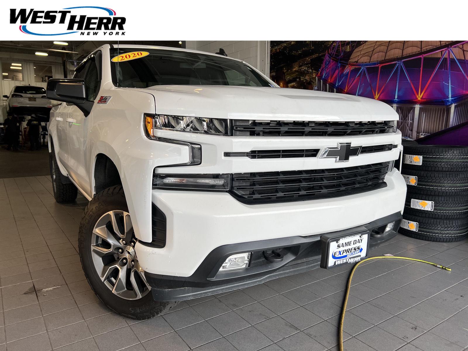 Summit White 2020 Chevrolet Silverado 1500 Pickup Truck Four-Wheel Drive 8-Speed Automatic