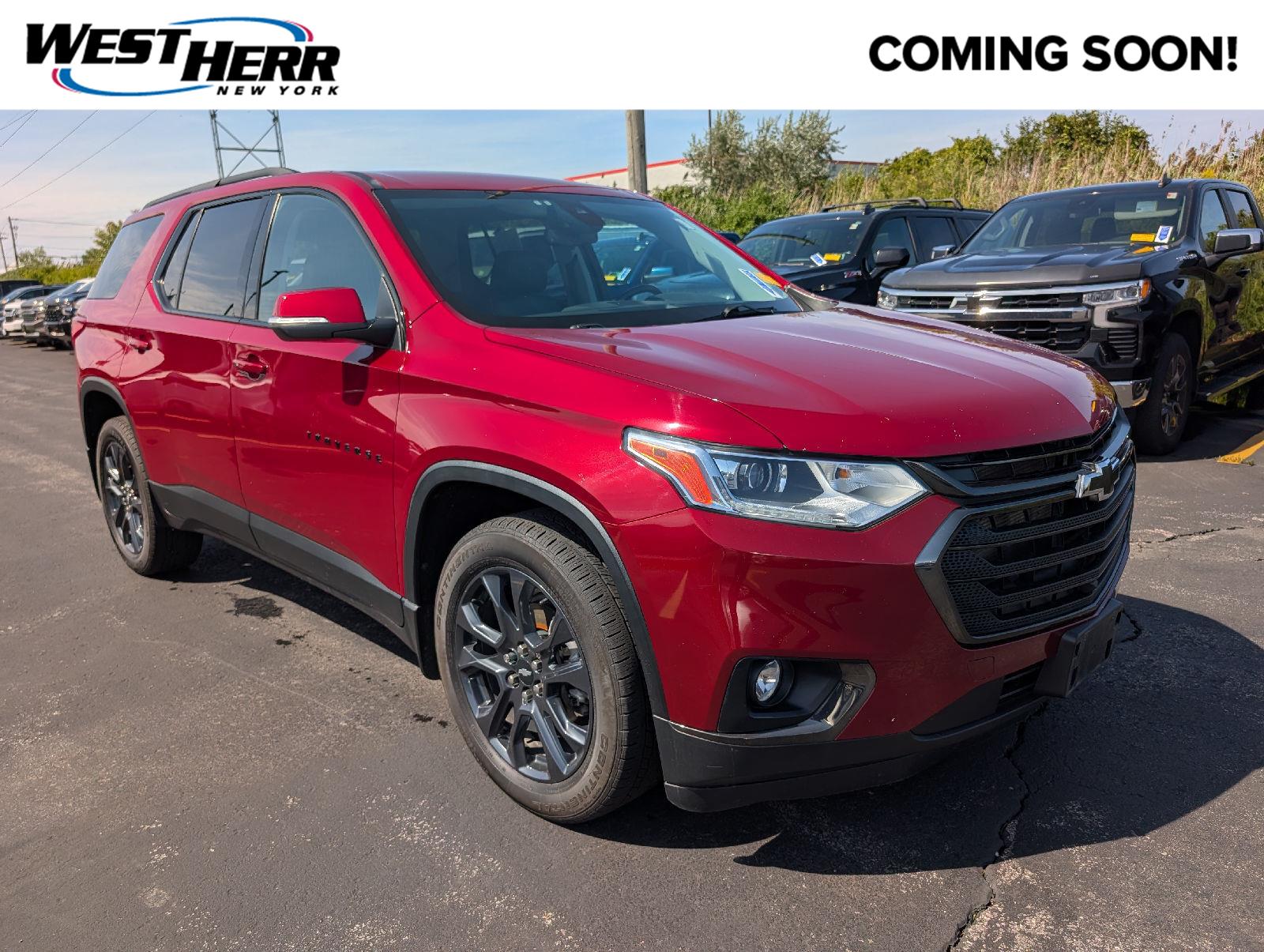 Cajun Red Tintcoat 2021 Chevrolet Traverse SUV / Crossover Four-Wheel Drive 9-Speed Automatic