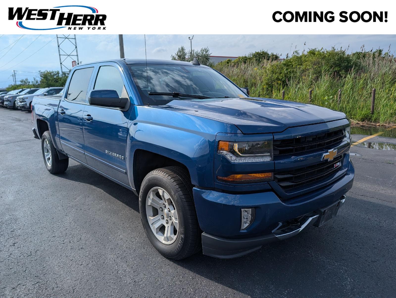 Deep Ocean Blue Metallic 2018 Chevrolet Silverado 1500 Pickup Truck Four-Wheel Drive 6-Speed Automatic