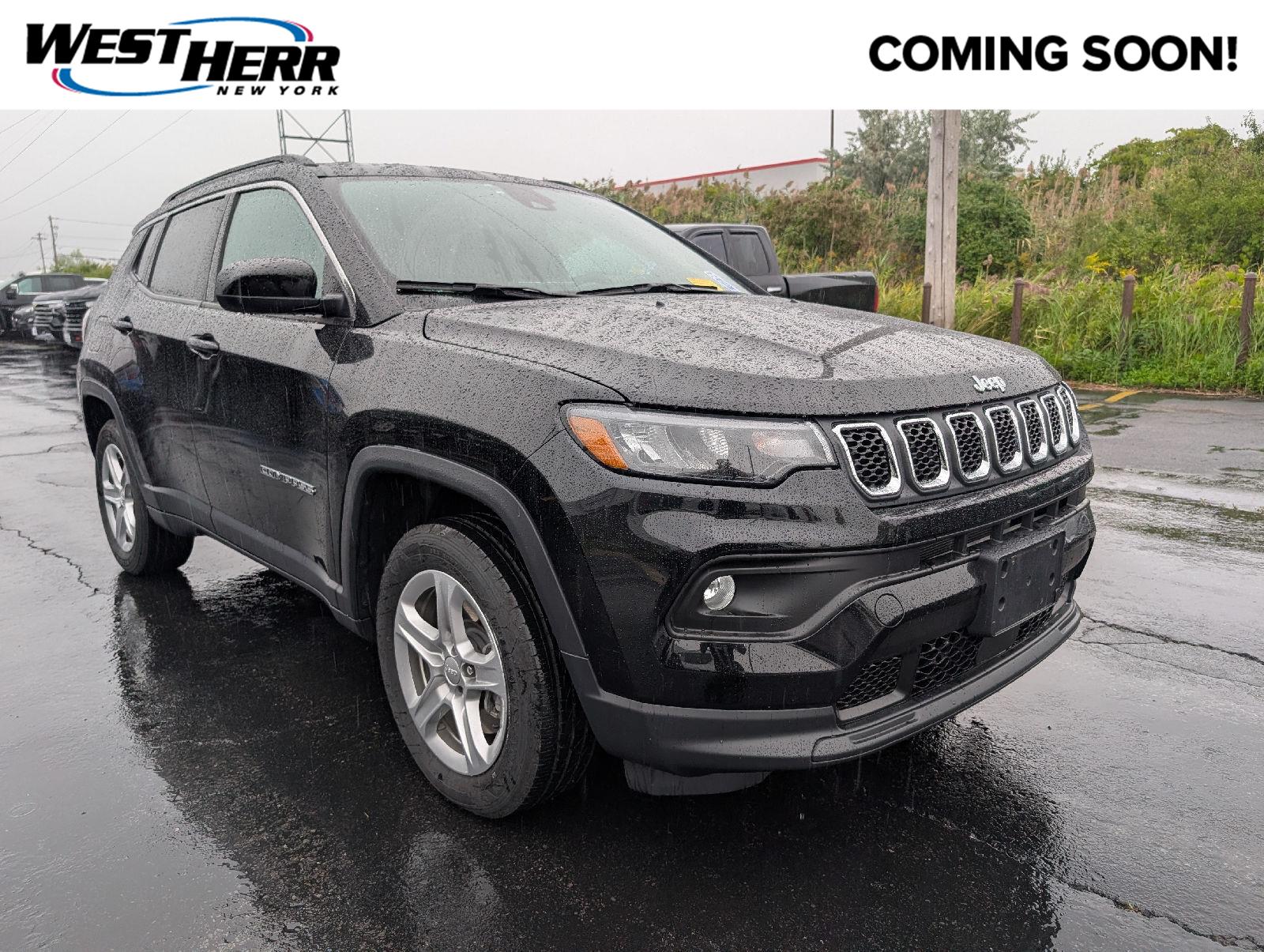 Diamond Black Crystal Pearlcoat 2023 Jeep Compass SUV / Crossover Four-Wheel Drive 8-Speed Automatic