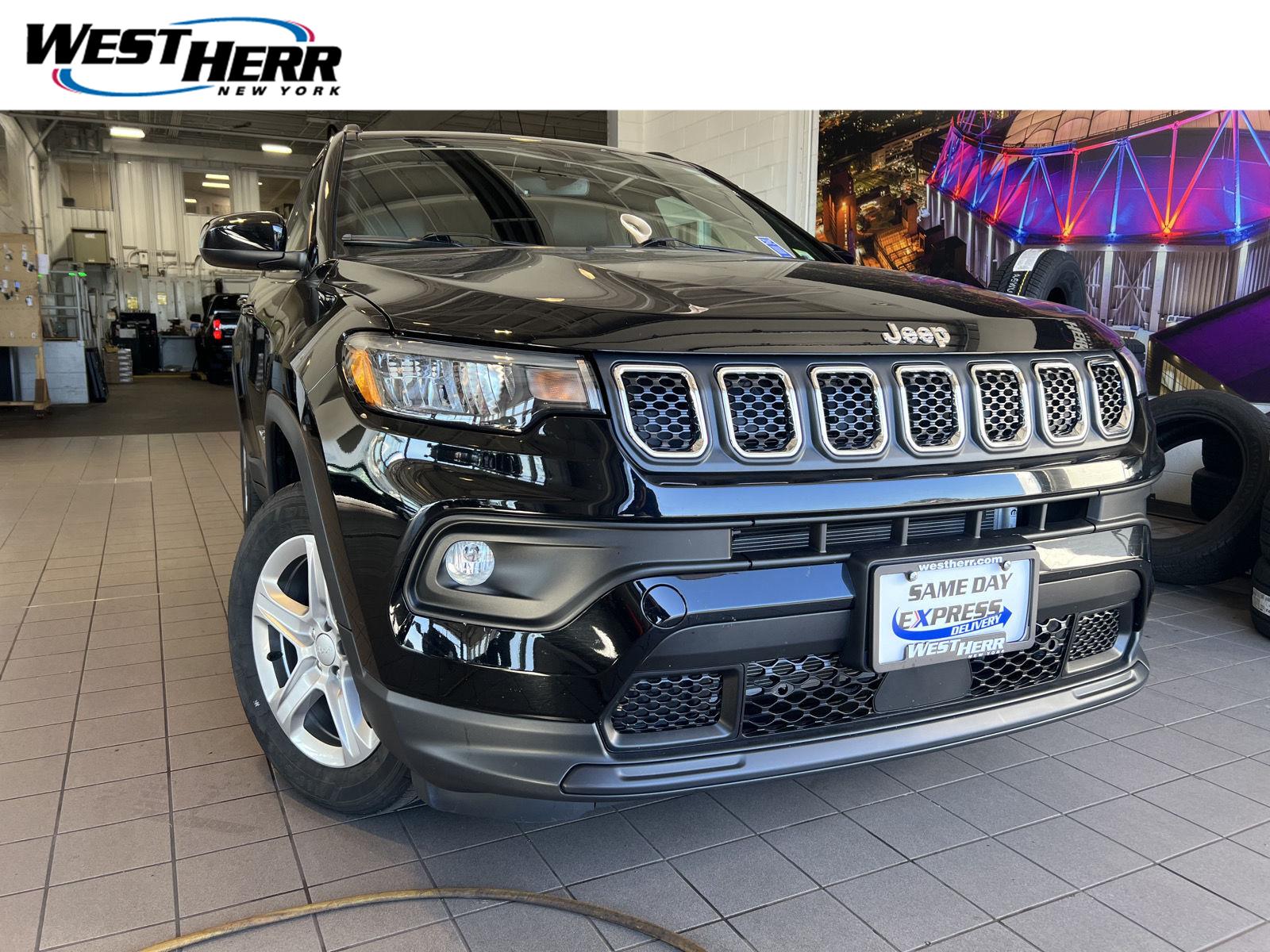 Diamond Black Crystal Pearlcoat 2023 Jeep Compass SUV / Crossover Four-Wheel Drive 8-Speed Automatic