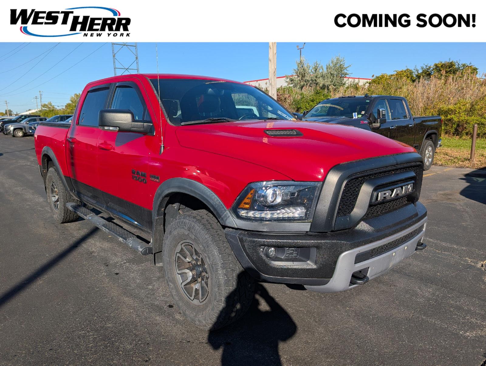 Flame Red Clearcoat 2017 RAM 1500 Pickup Truck Four-Wheel Drive 8-Speed Automatic