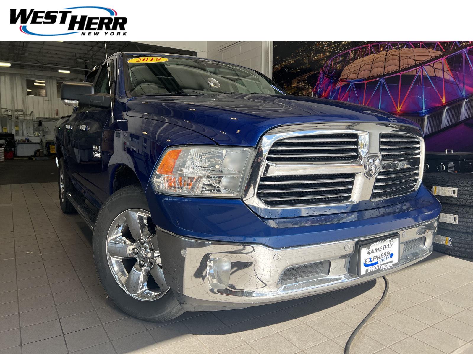 Blue Streak Pearlcoat 2018 RAM 1500 Pickup Truck Four-Wheel Drive 8-Speed Automatic
