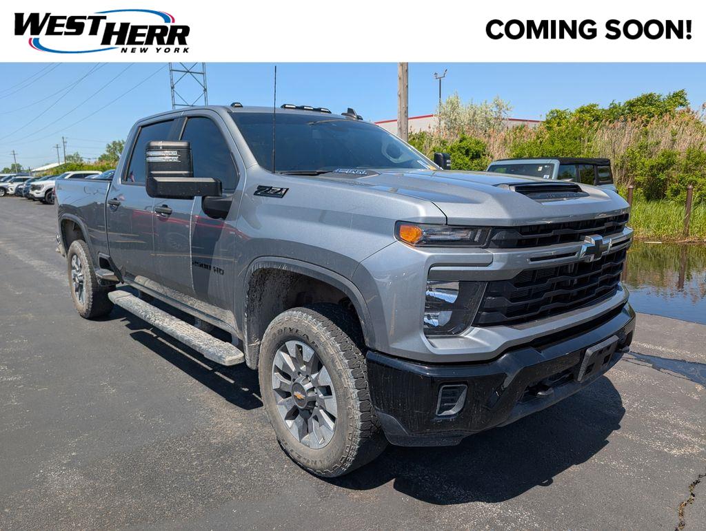 Sterling Gray Metallic 2024 Chevrolet Silverado 2500HD Custom Crew Cab 4WD Pickup Truck Four-Wheel Drive Automatic