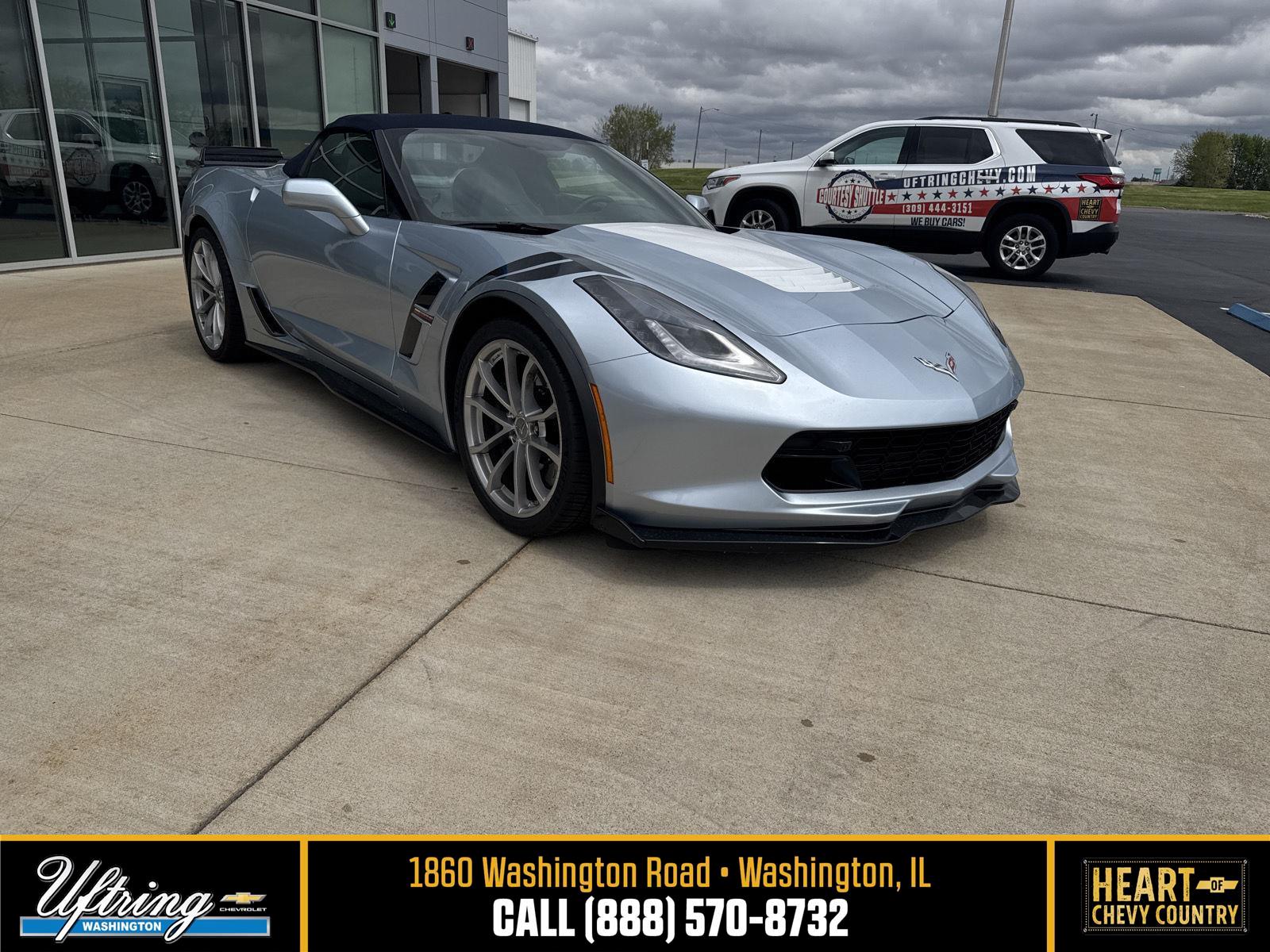 Sterling Blue Metallic 2017 Chevrolet Corvette Grand Sport 2LT Convertible RWD Convertible Rear-Wheel Drive 8-Speed Automatic