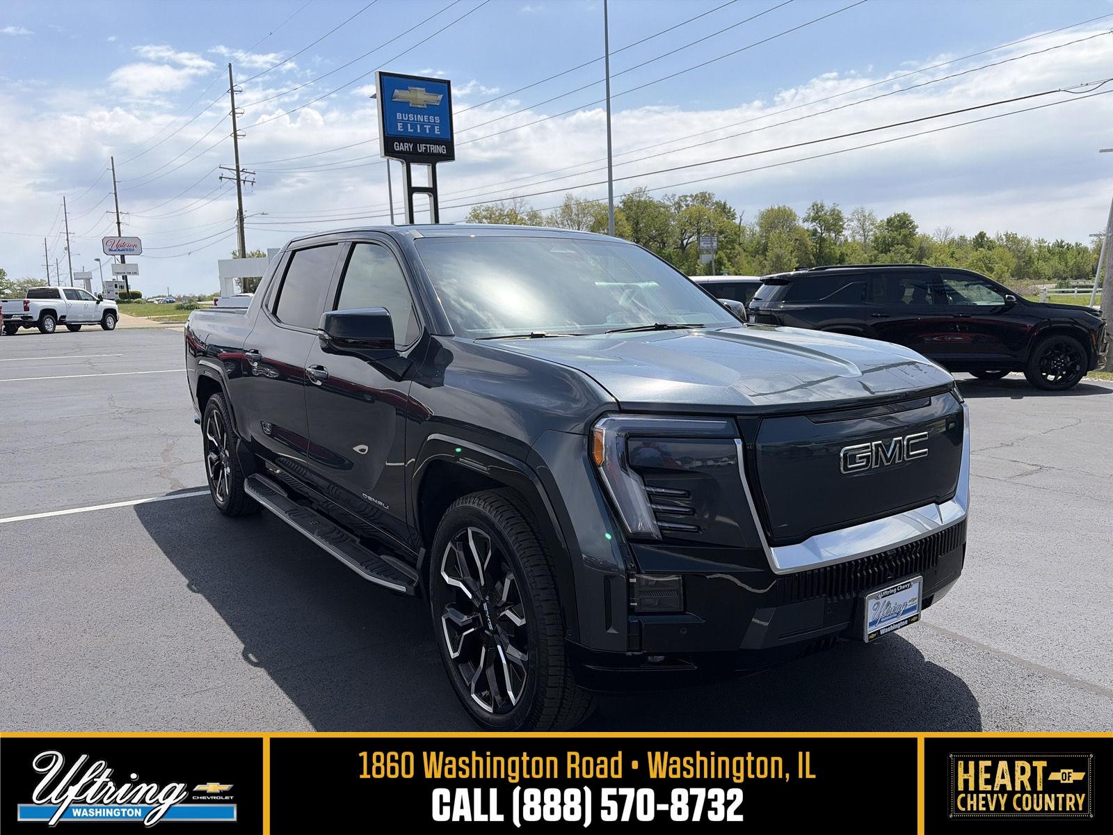 Deep Ocean Metallic 2025 GMC Sierra EV Denali Crew Cab (Max Range) e4WD Pickup Truck All-Wheel Drive Automatic