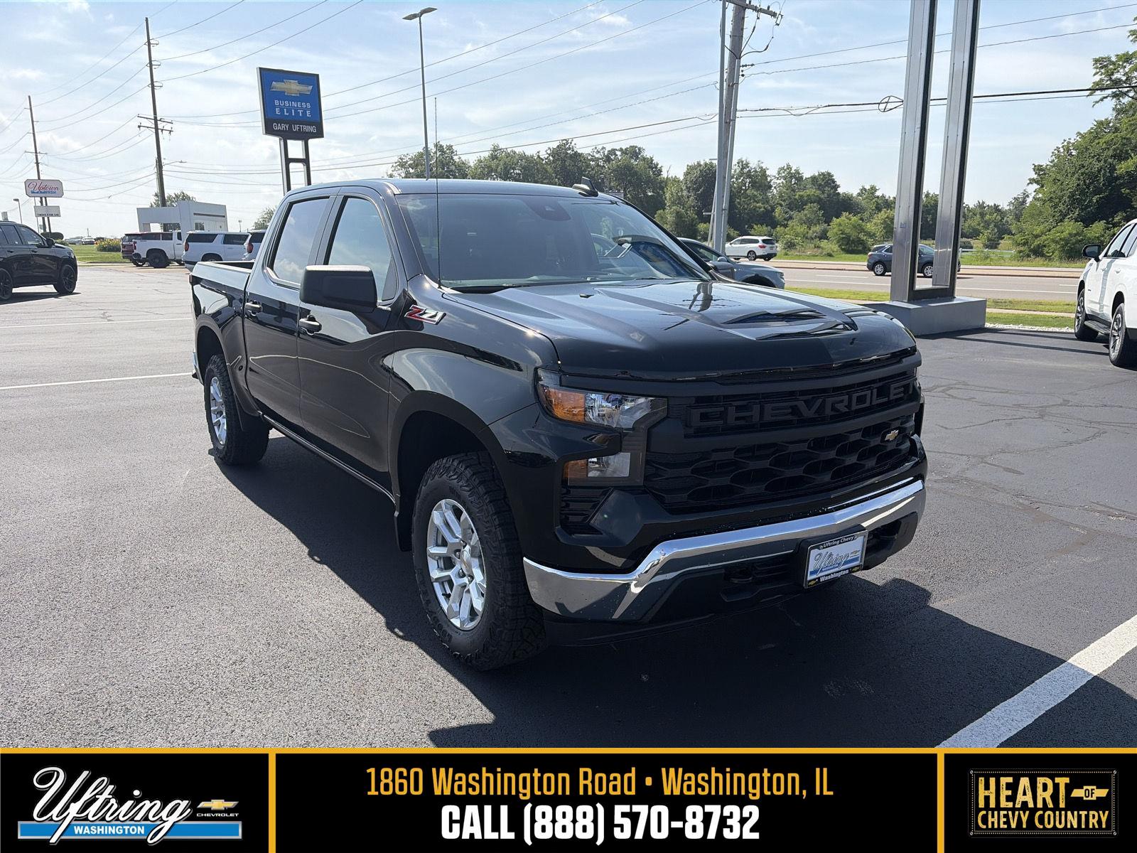 Black 2026 Chevrolet Silverado 1500 Pickup Truck Four-Wheel Drive Automatic
