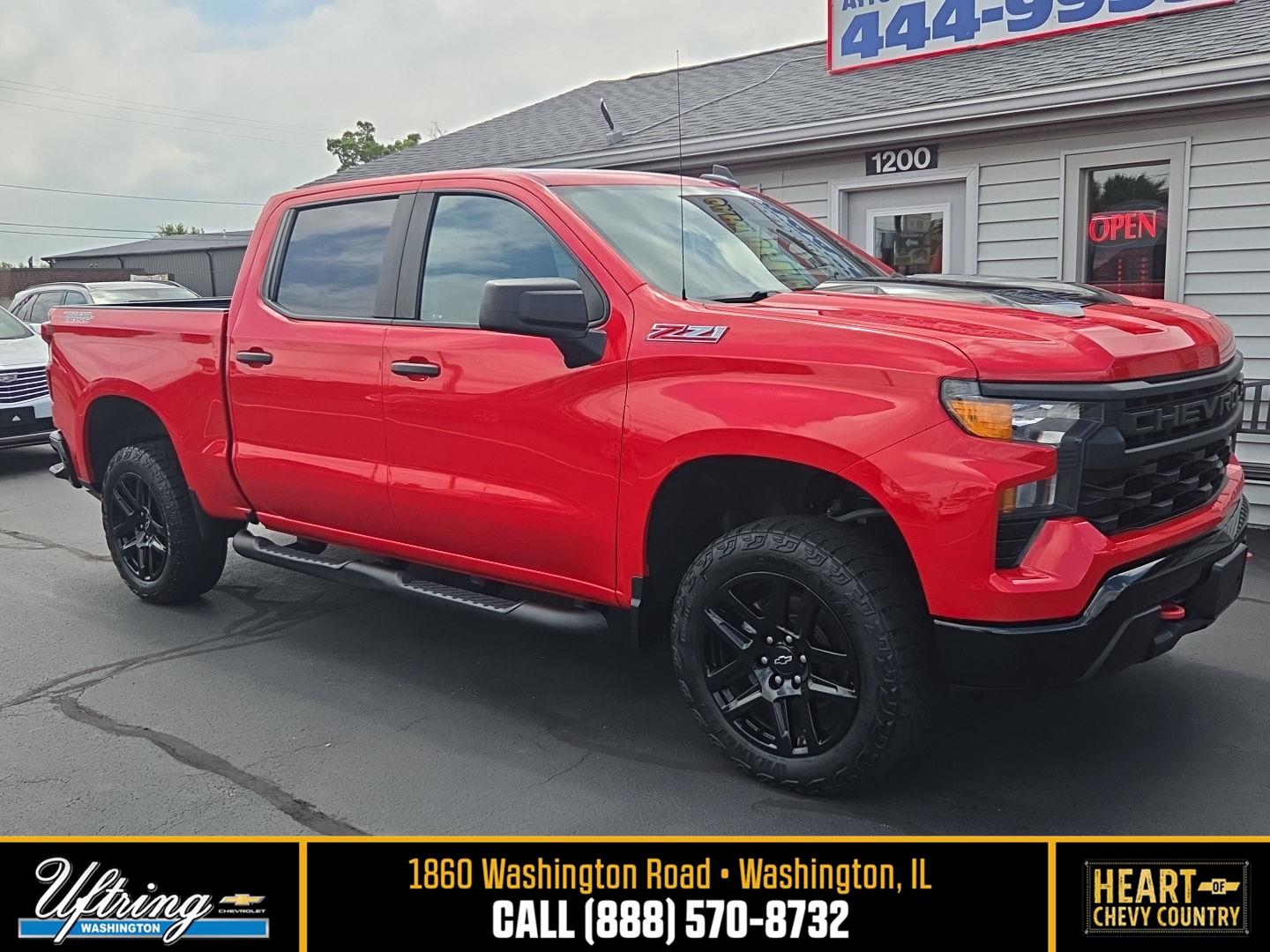 Red Hot 2023 Chevrolet Silverado 1500 Pickup Truck Four-Wheel Drive 8-Speed Automatic