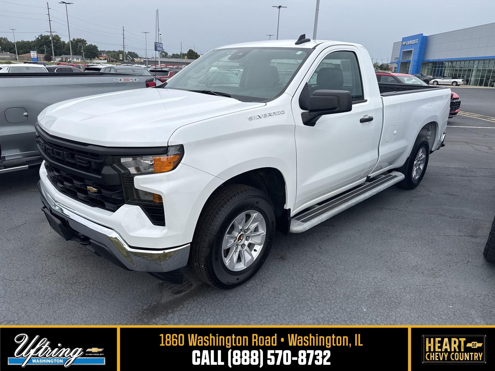 Summit White 2025 Chevrolet Silverado 1500 Pickup Truck 4X2 Automatic