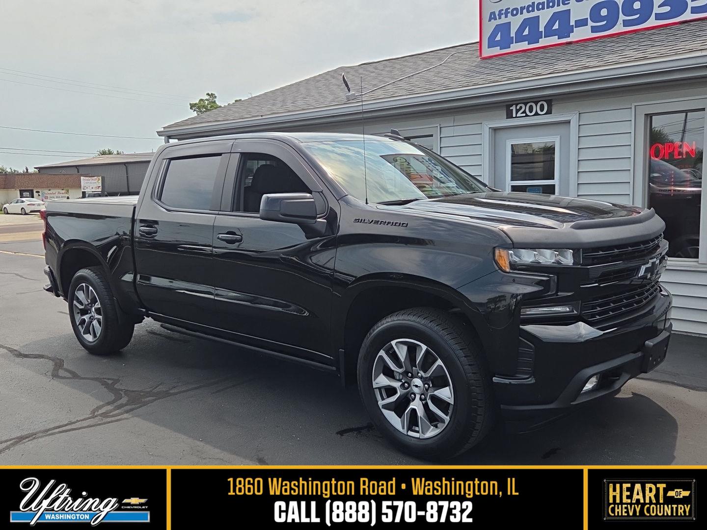 Black 2021 Chevrolet Silverado 1500 Pickup Truck Four-Wheel Drive 8-Speed Automatic