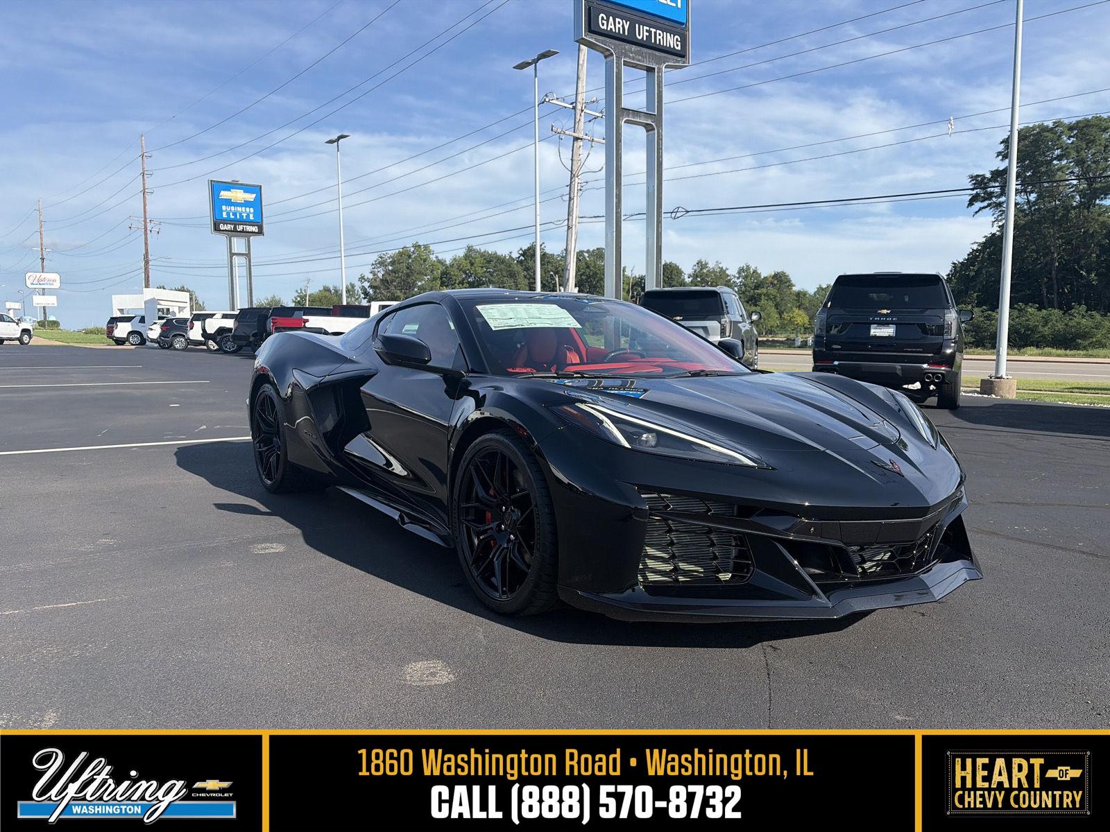 Black 2027 Chevrolet Corvette Coupe Rear-Wheel Drive 8-Speed Dual Clutch