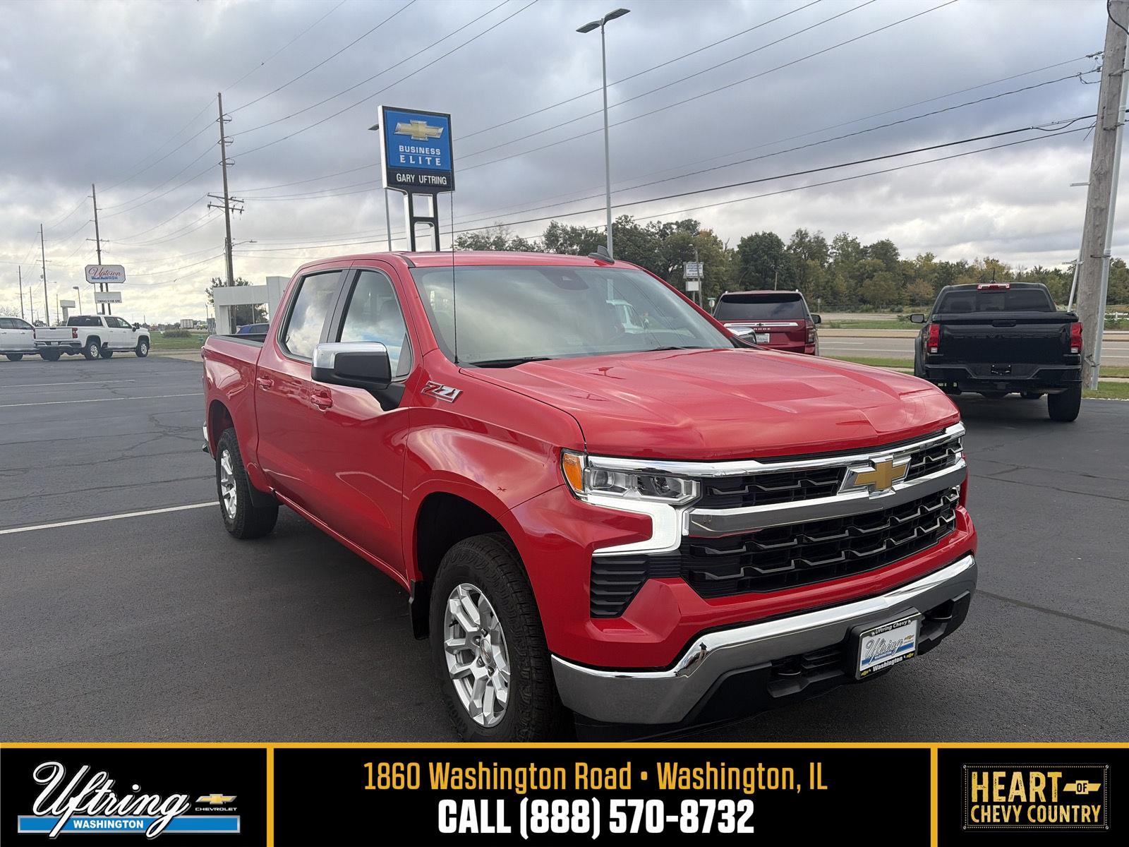 Red Hot 2026 Chevrolet Silverado 1500 Pickup Truck Four-Wheel Drive Automatic