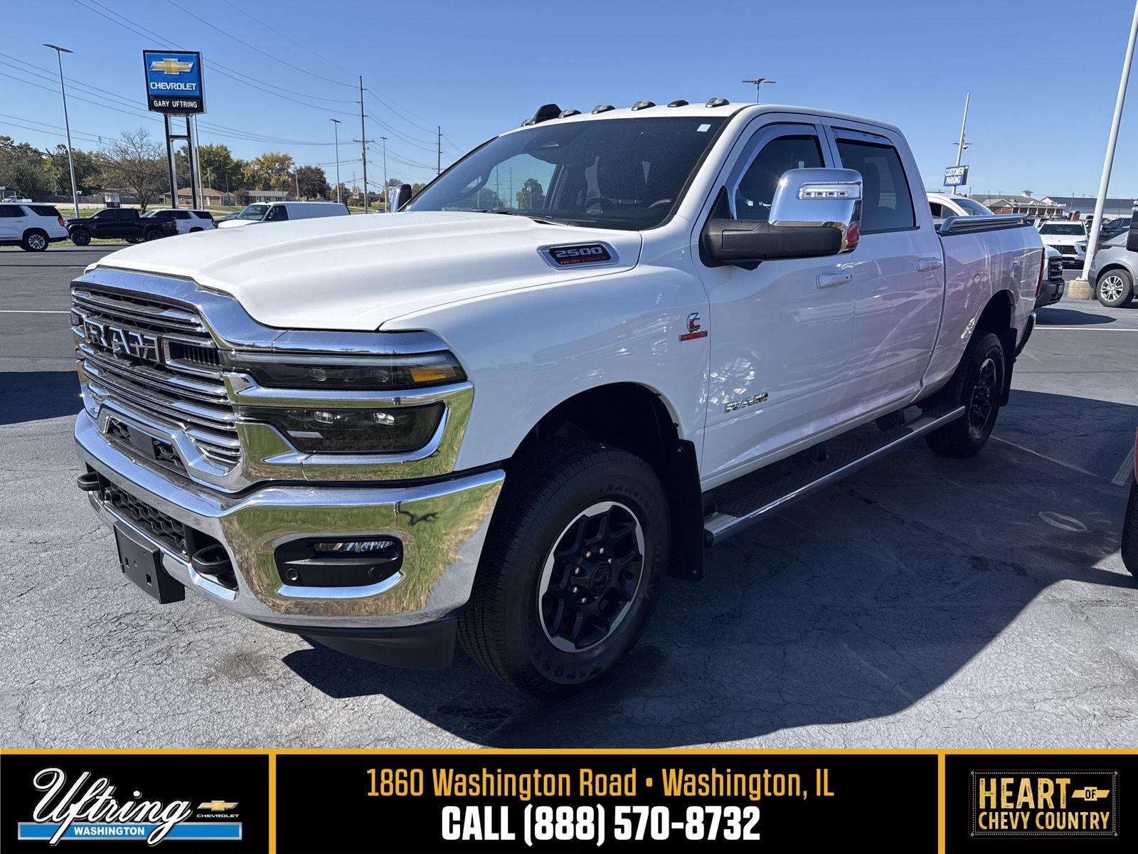 Bright White Clearcoat 2025 RAM 2500 Pickup Truck Four-Wheel Drive 8-Speed Automatic