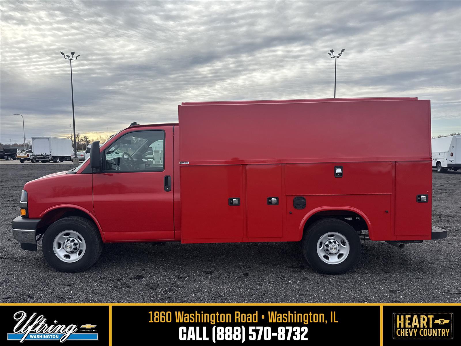 Red Hot 2025 Chevrolet Express Chassis 3500 Cutaway 139 Van Rear-Wheel Drive 8-Speed Automatic