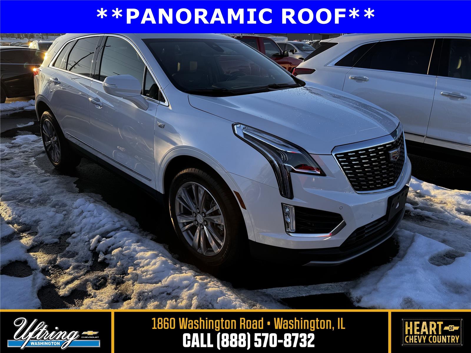 Crystal White Tricoat 2025 Cadillac XT5 Premium Luxury AWD SUV / Crossover Four-Wheel Drive 9-Speed Automatic