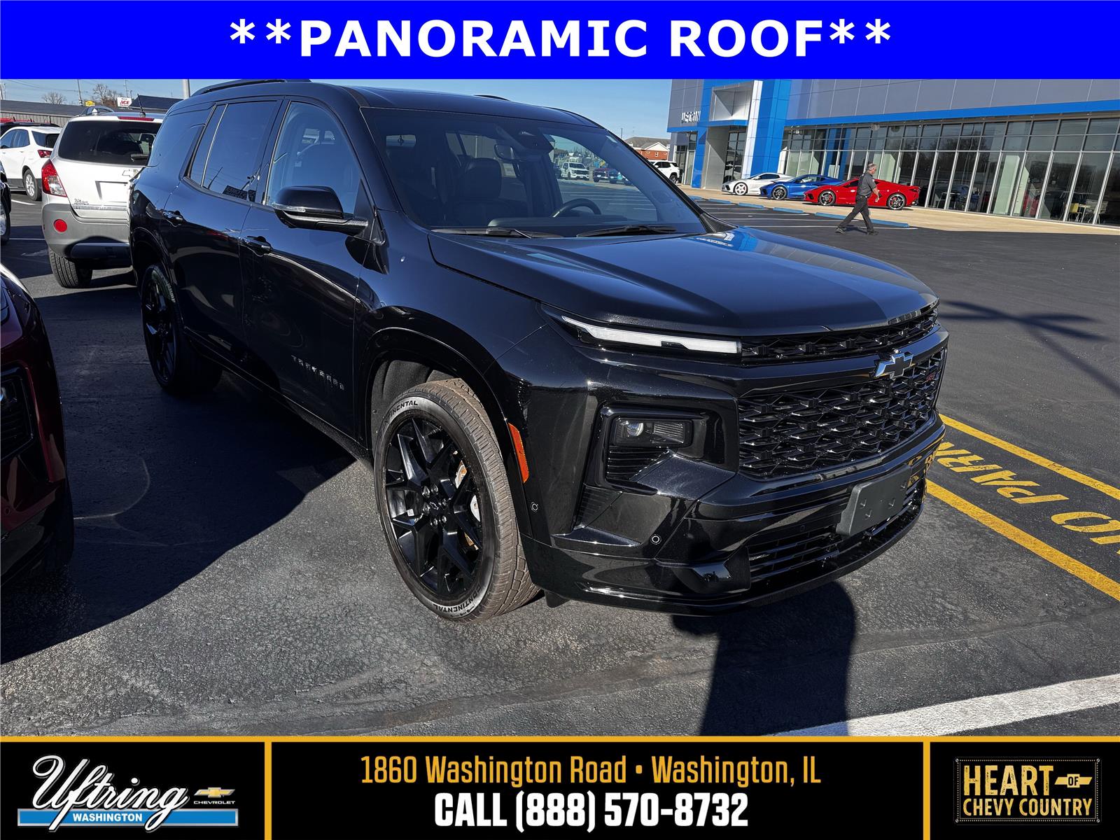 Mosaic Black Metallic 2024 Chevrolet Traverse SUV / Crossover Four-Wheel Drive 8-Speed Automatic