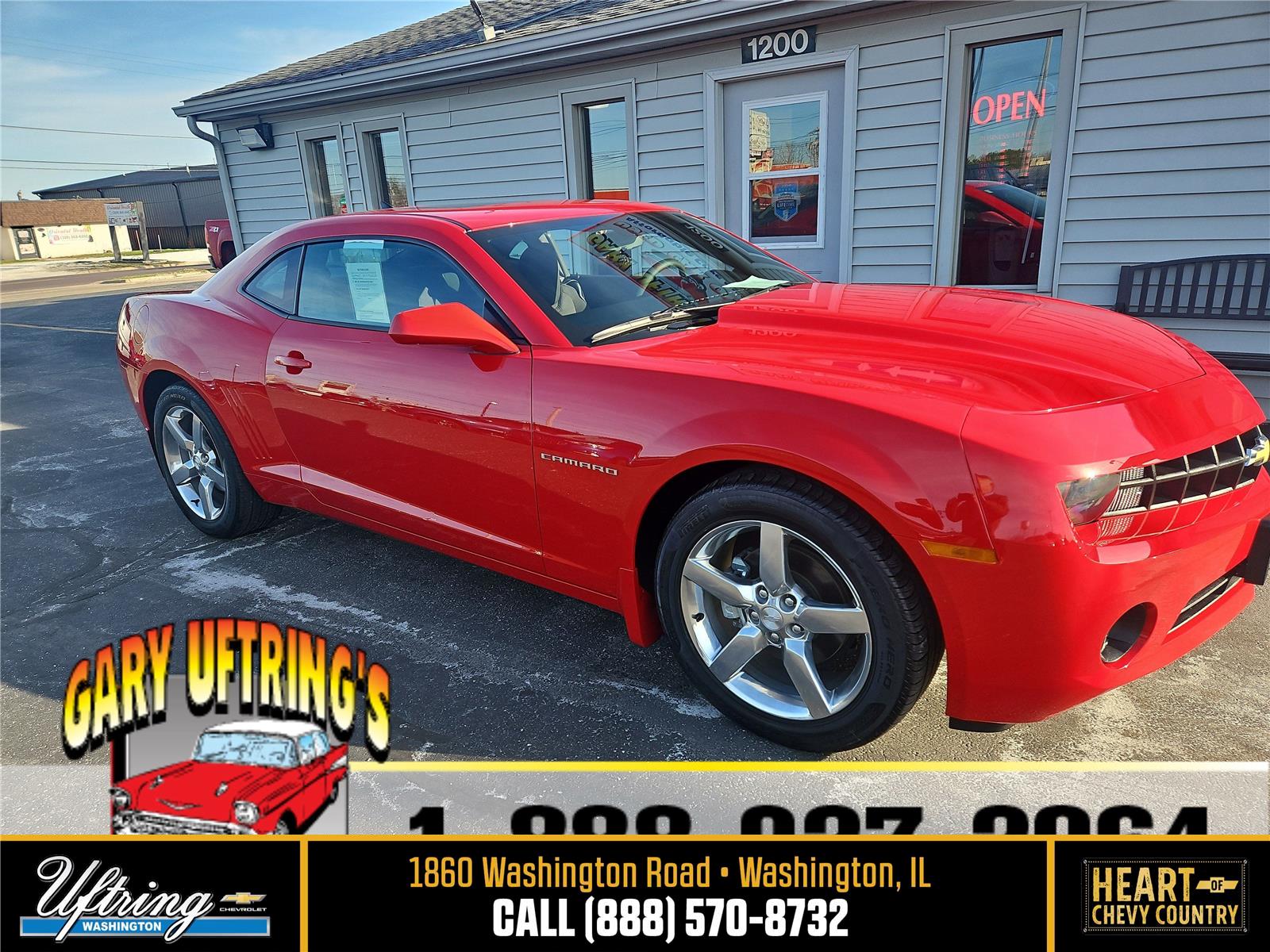 Victory Red 2011 Chevrolet Camaro 1LT Coupe RWD Coupe Rear-Wheel Drive 6-Speed Manual